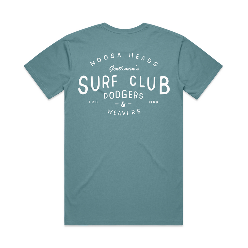 Dodgers & Weavers 100% Cotton Tee (Slate Blue) 1 LEFT IN MED! - The Gentleman's Surf Club