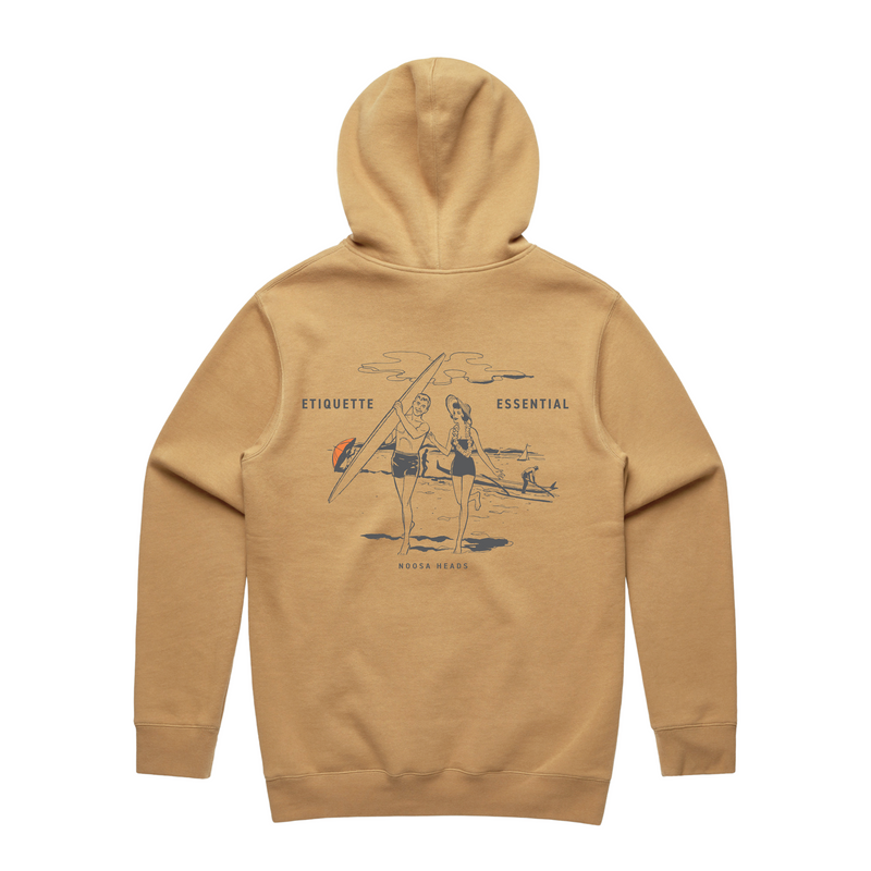 Etiquette 100% Premium Cotton Hoodie (Tan) - The Gentleman's Surf Club