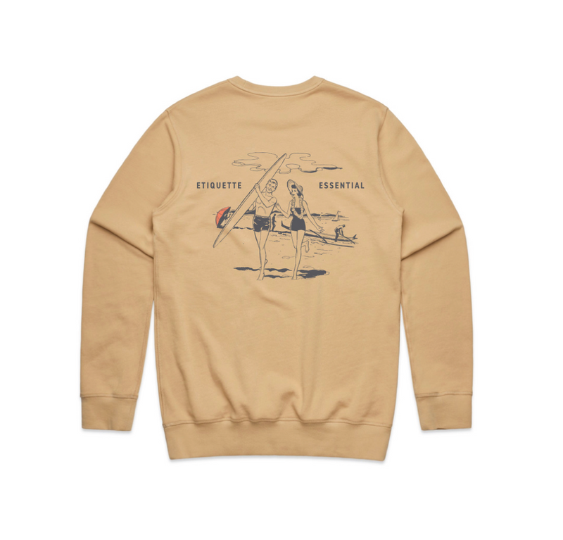 Etiquette 100% Premium Cotton Jumper (Tan) - The Gentleman's Surf Club