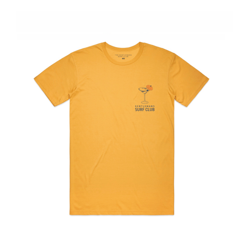 Etiquette 100% Cotton Tee (Mustard) - The Gentleman's Surf Club