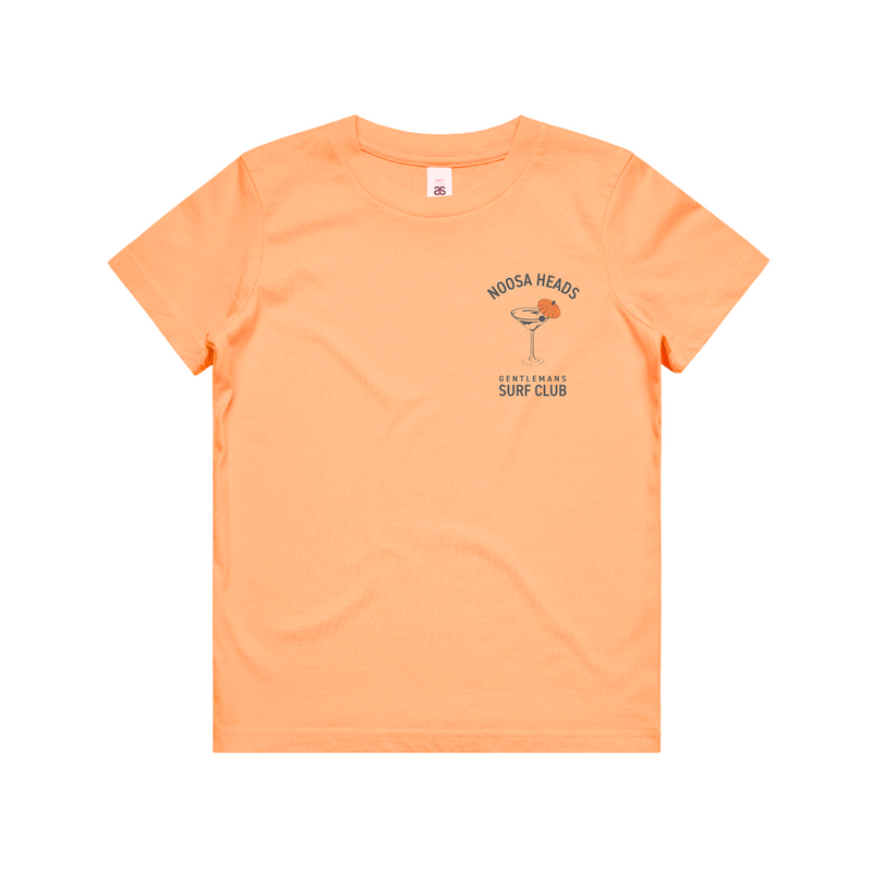 Martini 100% Combed Cotton Kids' Tee (Orange) - The Gentleman's Surf Club