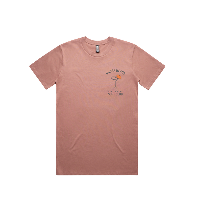 Martini 100% Cotton Tee (Hazy Pink) - The Gentleman's Surf Club