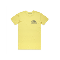 Noosa Map 100% Cotton Tee (Lemon) - The Gentleman's Surf Club