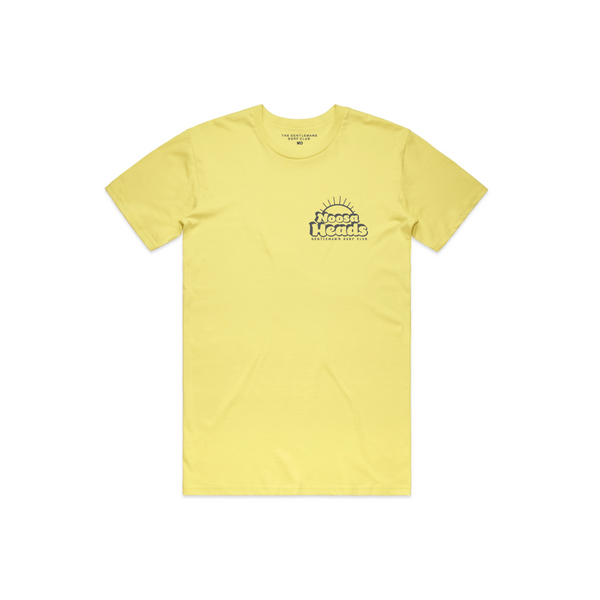 Noosa Map 100% Cotton Tee (Lemon) - The Gentleman's Surf Club