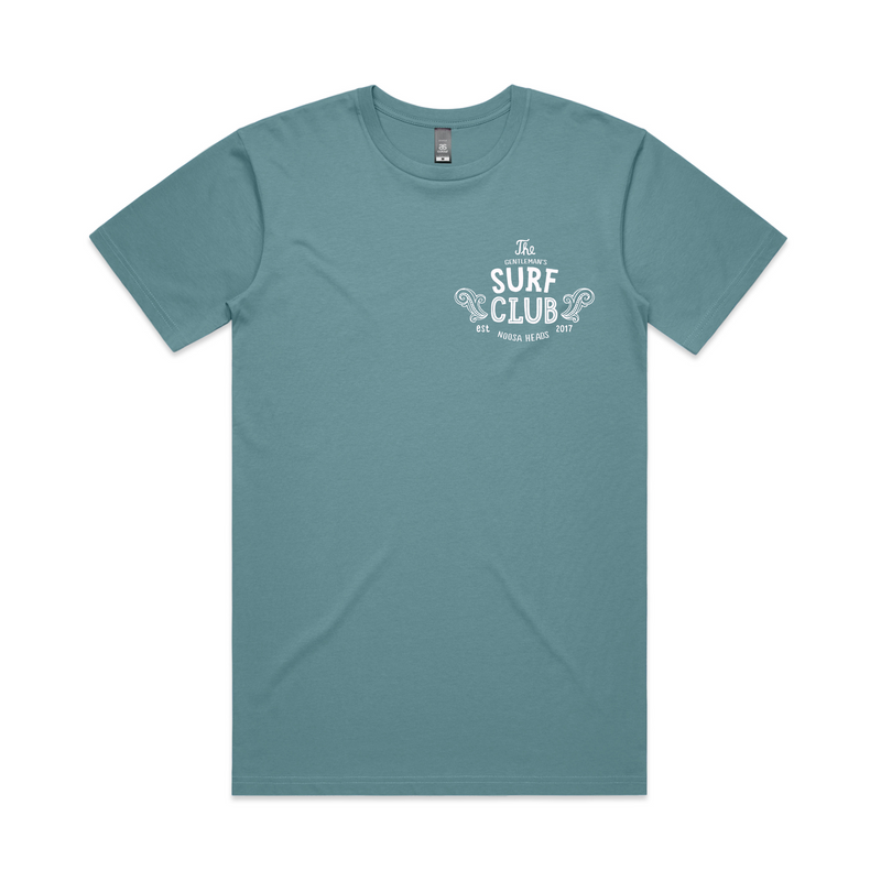 Paisley 100% Cotton Tee (Slate Blue) - The Gentleman's Surf Club