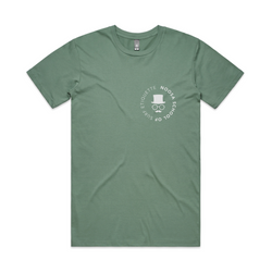 School of Surf Noosa 100% Cotton Tee (Sage) - The Gentleman's Surf Club