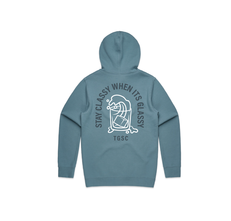 Stay Classy 100% Premuim Cotton Hoodie (Blue) - The Gentleman's Surf Club